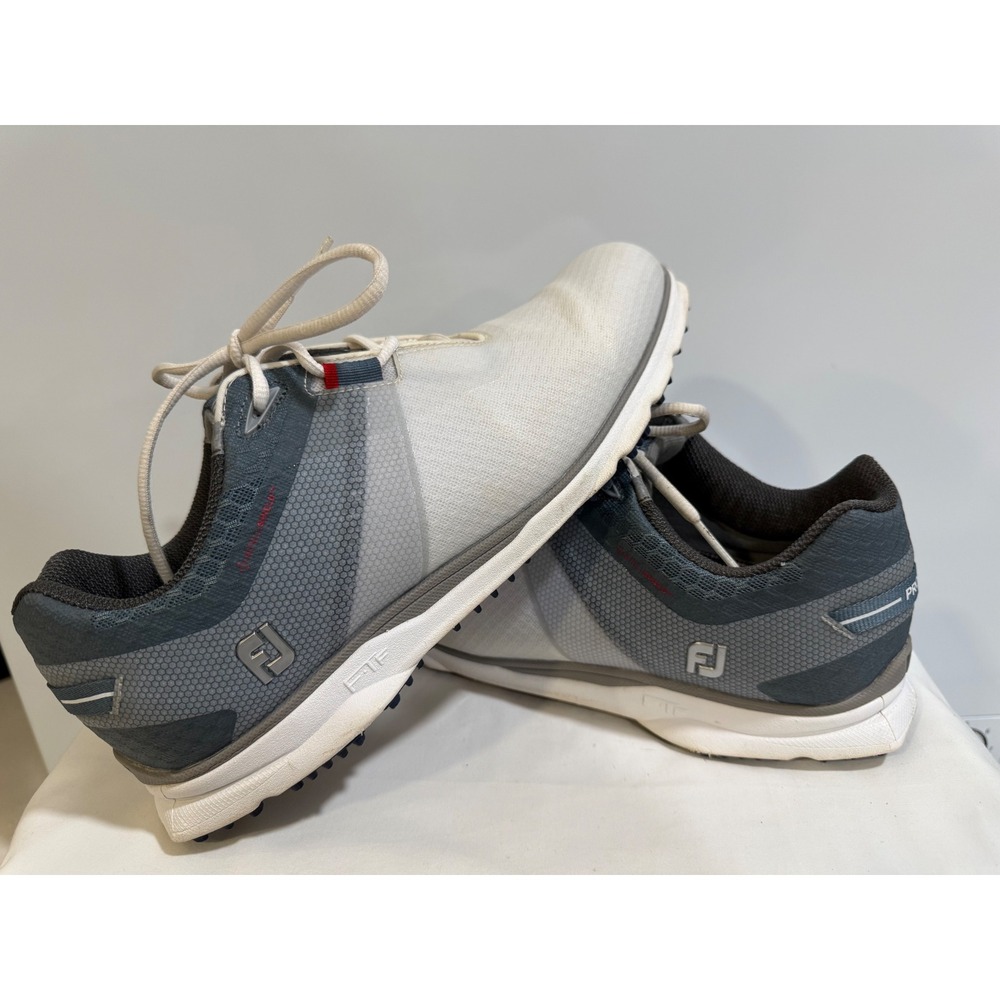 FootJoy Pro SL Mens Spikeless Golf Shoes White Grey 53854 Size 10.5 M